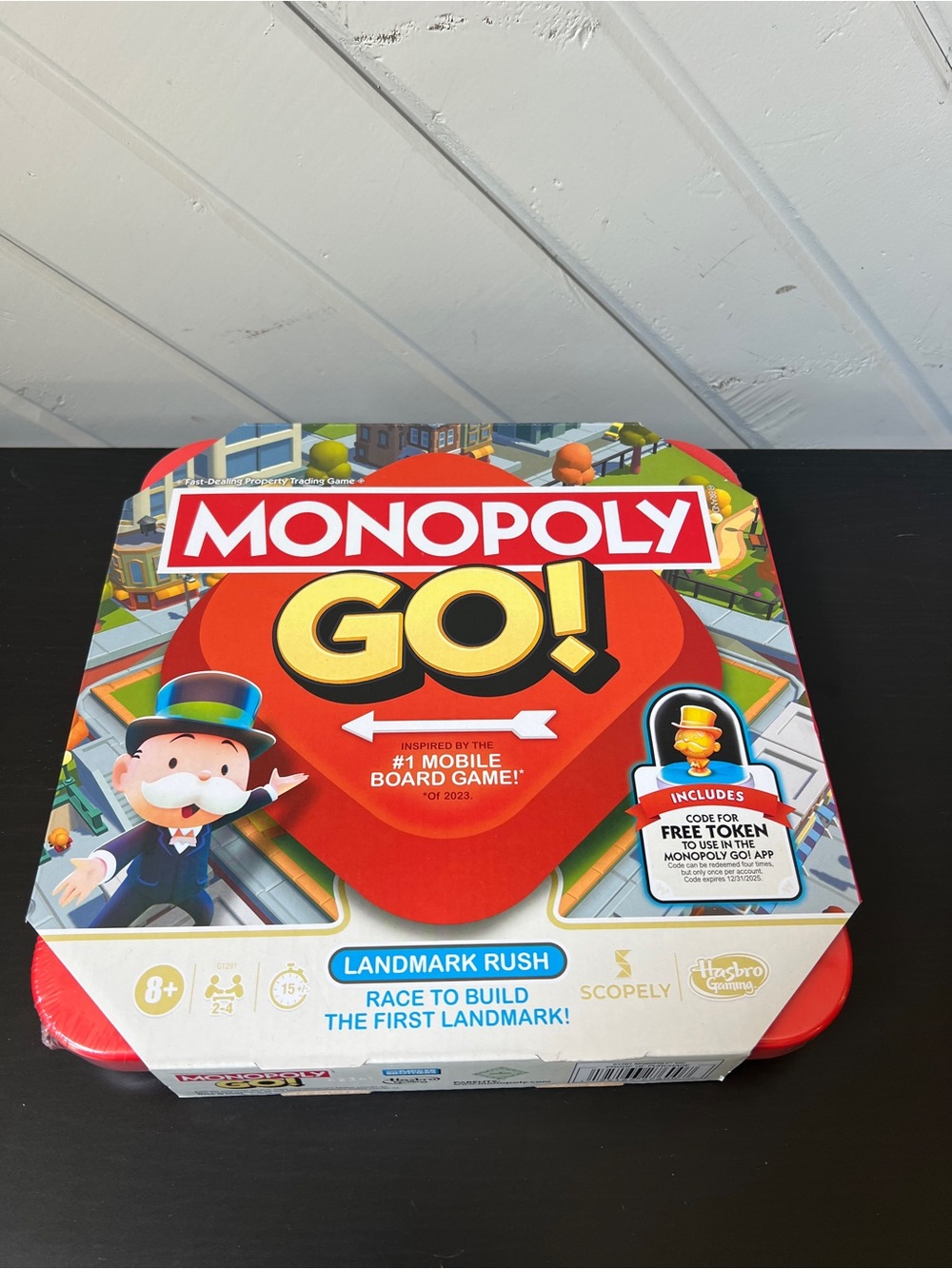 Hasbro Monopoly GO! Kids Board Game - Red, Yellow, Blue